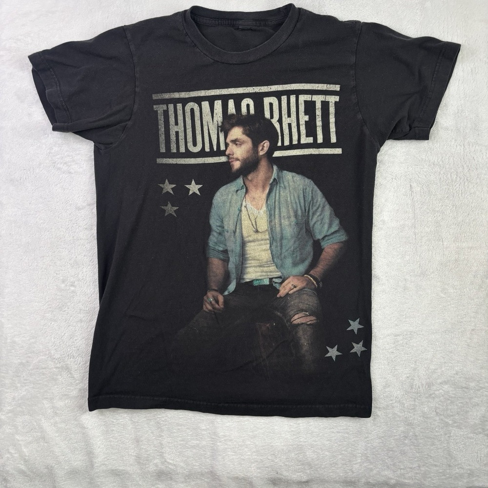 Tultex Thomas Rhett 2015 Tour Black Short Sleeve Graphic Band Shirt Men's S